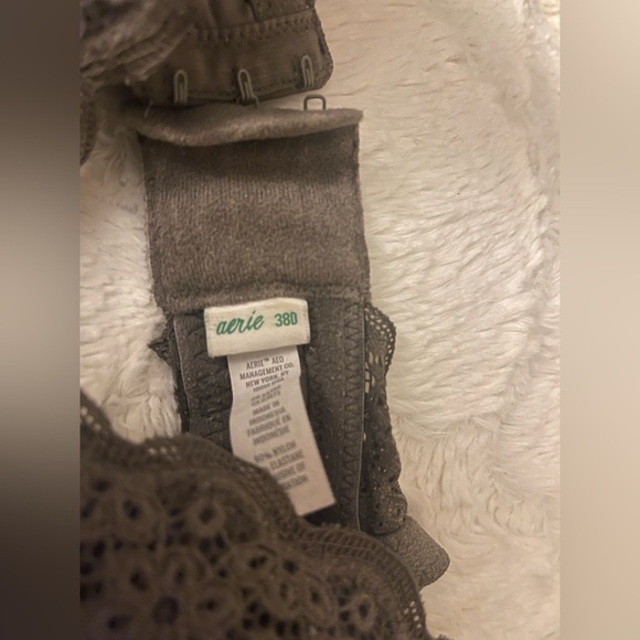 Aerie Women's Gray Lace Lined Demi Full Coverage Size 38D - Picture 2 of 8